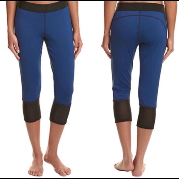 Athleta 10C Derek Lam Blue Mesh Capri Leggings - Picture 1 of 7